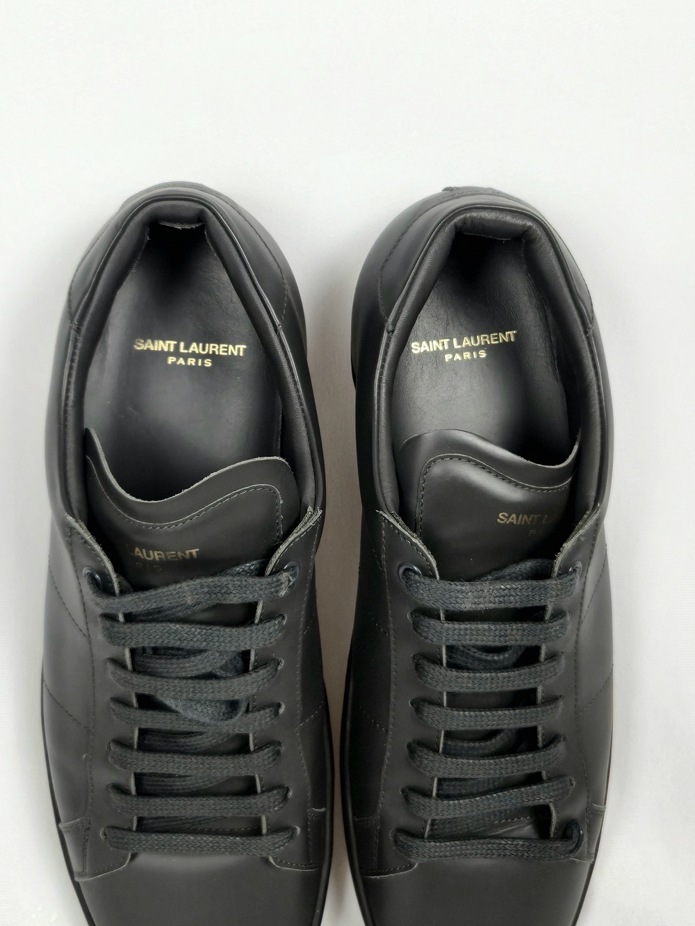 Saint Laurent SL/01 Gray Leather Low-Top Sneakers | US 10.5/EU 43.5 | Dust Bag - Picture 8 of 12